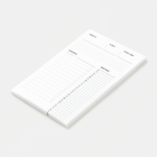 Minimale dagelijkse Planner|Om checklist van aanbi Post-it® Notes (Schuin)