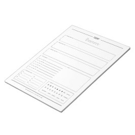 Minimale dagplank, 8,5 x 11 inch notitieblok