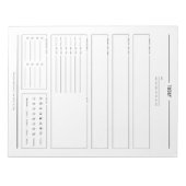 Minimale dagplank, 8,5 x 11 inch notitieblok (Voorkant)