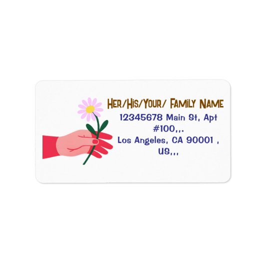 Minimale Daisy Bedankt Etiket (Voorkant)