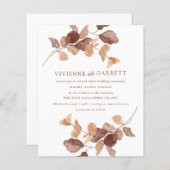 Minimale daling van het budget - uitnodiging tot w (Voorkant / Achterkant)