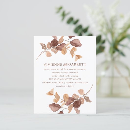 Minimale daling van het budget - uitnodiging tot w (Staand voorkant)