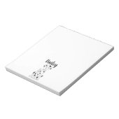 Minimale Dalmatiër Puppy Aangepaste Naam Ontwerp Notitieblok (Linkerzijde)