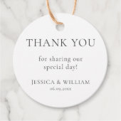 Minimale dank bedankjes labels (Voorkant)