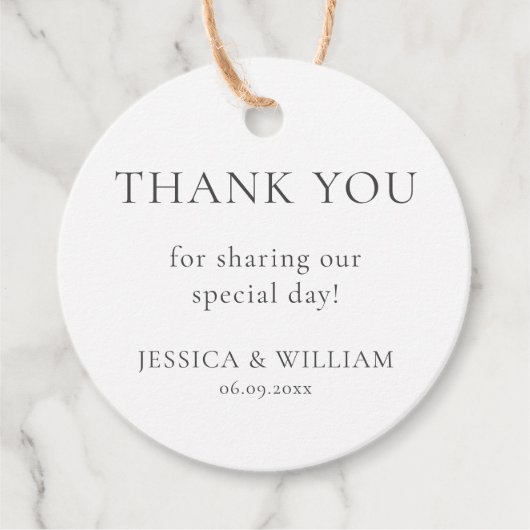 Minimale dank bedankjes labels (Voorkant)