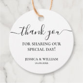 Minimale dank bedankjes labels (Voorkant)