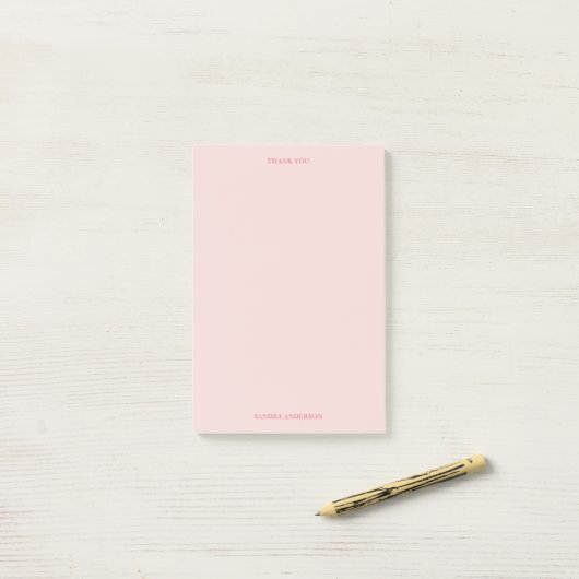Minimale Dank Je Post-it® Notes (Op bureau)