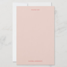 Minimale Dank Je Wel Briefpapier