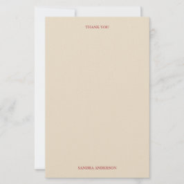Minimale Dank Je Wel Briefpapier