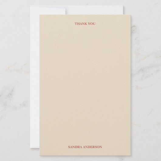 Minimale Dank Je Wel Briefpapier (Voorkant)
