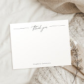 Minimale dank u gepersonaliseerde briefpapier notitiekaartje