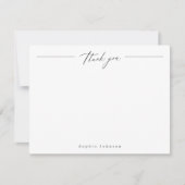 Minimale dank u gepersonaliseerde briefpapier notitiekaartje (Voorkant)