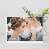 minimale dank voor je trouwkaart bedankkaart (Staand voorkant)