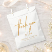 Minimale dank voor uw bruiloft Mustard Yellow Bedankzakje (Geknipt)