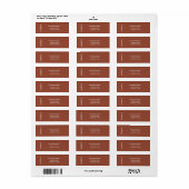 Minimale DANKBAAR | Terracotta Kerstadres Etiket (Full Sheet)