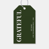 Minimale DANKBARE Groene Cadeau Labels Cadeaulabel (Voorkant)