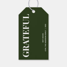 Minimale DANKBARE Groene Cadeau Labels