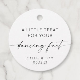 Minimale dansfeet Flip Flop Wedding Bedankjes Labels