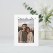 Minimale datum opslaan met scriptletters aankondigingskaart (Staand voorkant)