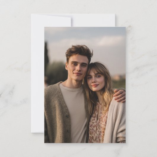 Minimale datum opslaan met scriptletters save the date (Achterkant)