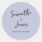 Minimale datum van de bruine mosterd ronde sticker (Voorkant)