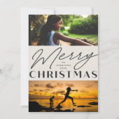 Minimale Deco eenvoudige foto Feestdagenkaart (Voorkant)