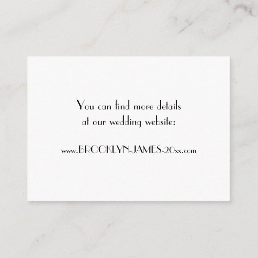 Minimale Deco Trouw Accommodatie Kaarten (Achterkant)