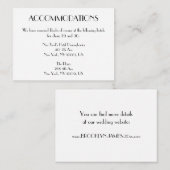 Minimale Deco Trouw Accommodatie Kaarten (Voorkant / Achterkant)