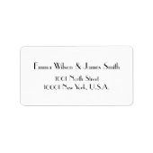 Minimale Deco Witte Adreslabels Etiket (Voorkant)