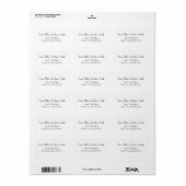 Minimale Deco Witte Adreslabels Etiket (Full Sheet)