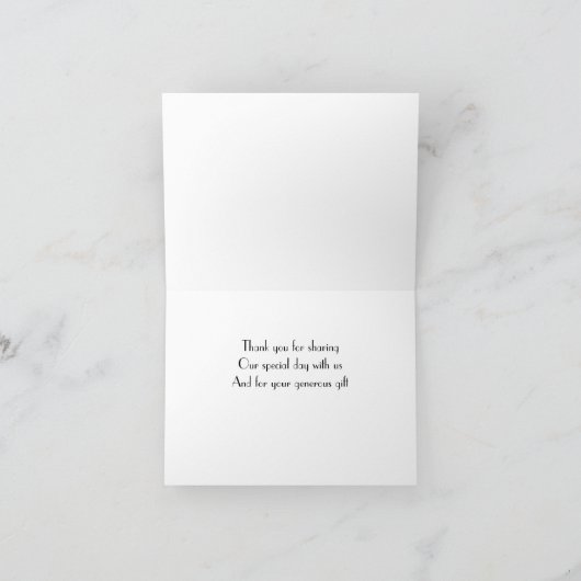 Minimale Deco Witte Trouw Dankkaart Bedankkaart (Binnen)