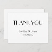 Minimale Deco witte trouw Trouw Dankkaartjes Briefkaart (Voorkant / Achterkant)
