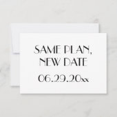 Minimale Deco Witte Trouwdatum Aanpassen Save The Date (Voorkant)