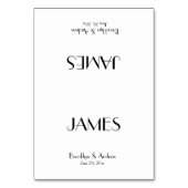 Minimale Deco Witte Trouwplaats Kaarten (Voorkant)