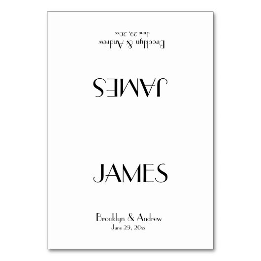 Minimale Deco Witte Trouwplaats Kaarten (Voorkant)