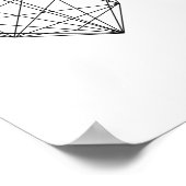 Minimale decoratieve geometrische harten poster (Hoek)