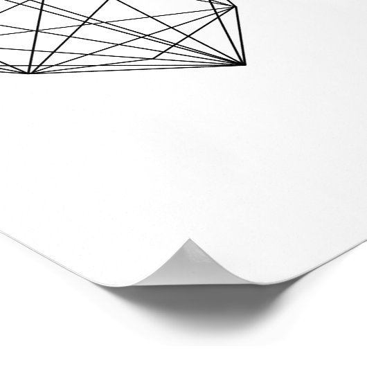 Minimale decoratieve geometrische harten poster (Hoek)