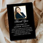 Minimale delicate begrafenisfoto dank u kaart