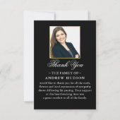 Minimale delicate begrafenisfoto dank u kaart (Voorkant)