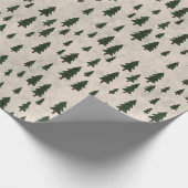 Minimale Dennenbomen Patroon Inpakpapier (Hoek)