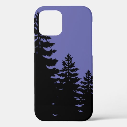 Minimale dennenboomsilhouet Cas Case-Mate iPhone Case (Achterkant)