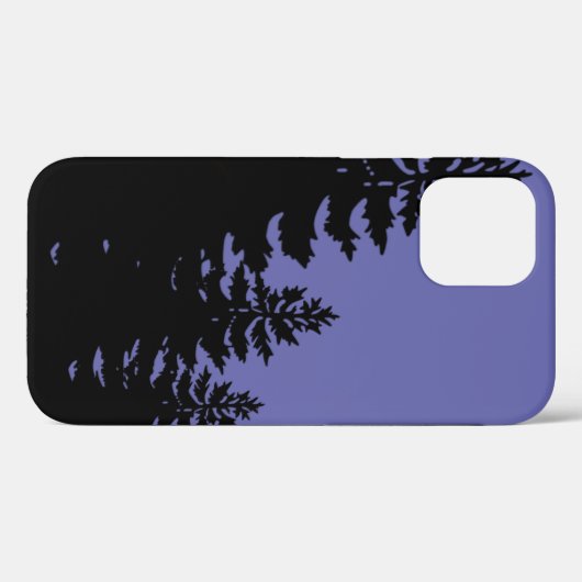 Minimale dennenboomsilhouet Cas Case-Mate iPhone Case (Achterkant (horizontaal))