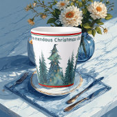 Minimale Dennenomslag Kerstsfeer Modern Latte Mok