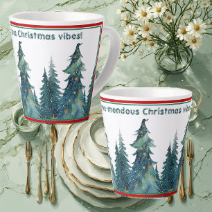 Minimale Dennenomslag Kerstsfeer Modern Latte Mok