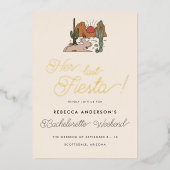Minimale Desert Fiesta Bachelorette Weekend Goud Folie Uitnodiging (Voorkant)