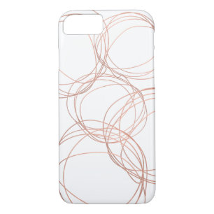 Minimale Designer Scribble Logo in Roos Gold Case-Mate iPhone Case