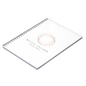 Minimale Designer Scribble Logo in Roos Gold Notitieboek (Linkerzijde)