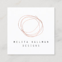 Minimale Designer Scribble Logo in Roos Gold