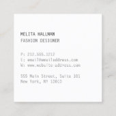 Minimale Designer Scribble Logo in Roos Gold Vierkante Visitekaartje (Achterkant)