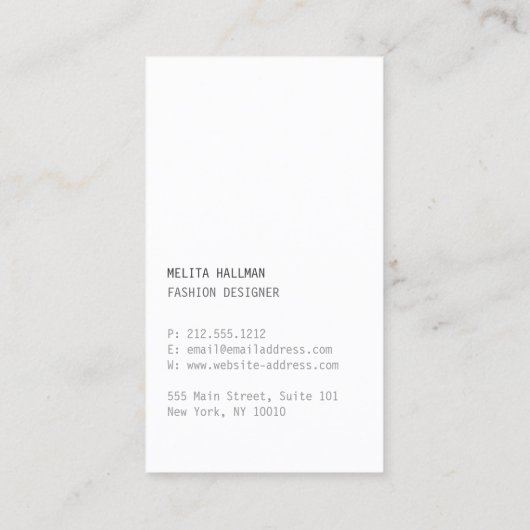 Minimale Designer Scribble Logo in Roos Gold Visitekaartje (Achterkant)